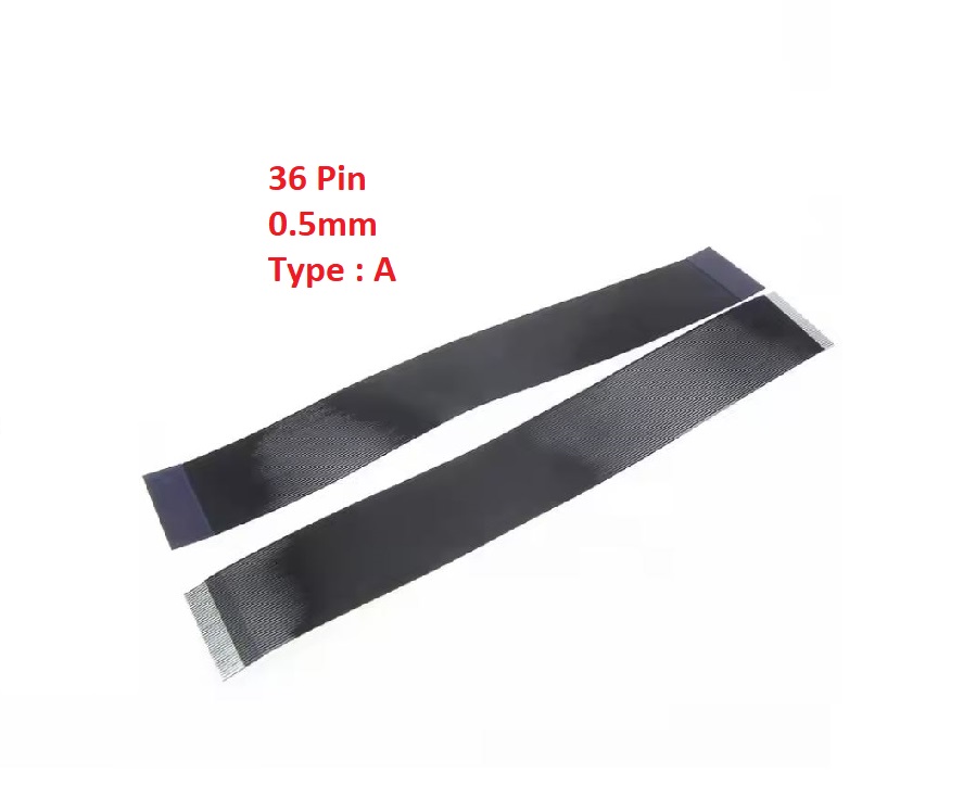 Black Flexible Flat Cable FFC (36 Pin) 0.5mm Pitch 120mm (Type: A)