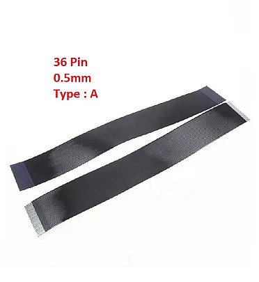 Black Flexible Flat Cable FFC (36 Pin) 0.5mm Pitch 120mm (Type: A)