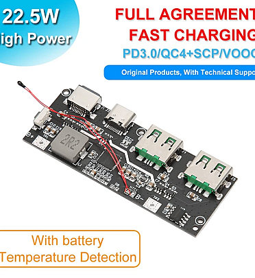 Power Bank Module (4.5A - 22.5W) With Fast Charge QC4.0 QC3.0 and with LED indicator /Dual USB /NTC/Circuit Protection