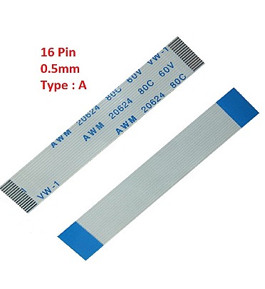 Flexible Flat Cable FFC (16 Pin) 0.5mm Pitch 70mm (Type: A)