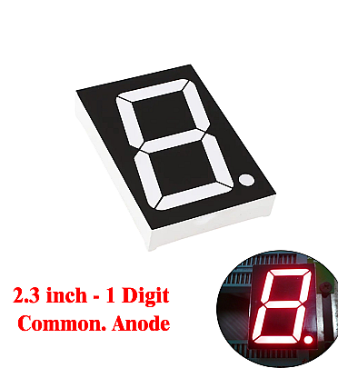 Single Digit 7 Segment 2.3 Inch Com.Anode - Red - FJS23101BH