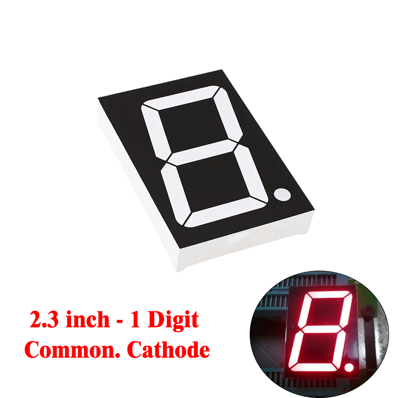 Single Digit 7 Segment 2.3 Inch Com.Cathode - Red - FJS23101AH