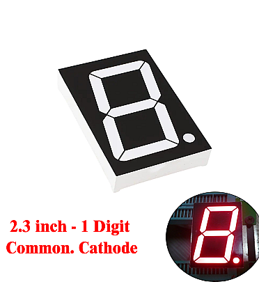 Single Digit 7 Segment 2.3 Inch Com.Cathode - Red - FJS23101AH