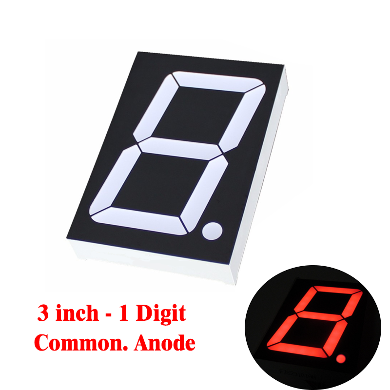 Single Digit 7 Segment 3 Inch Com.Anode - Red - FJS30101BH