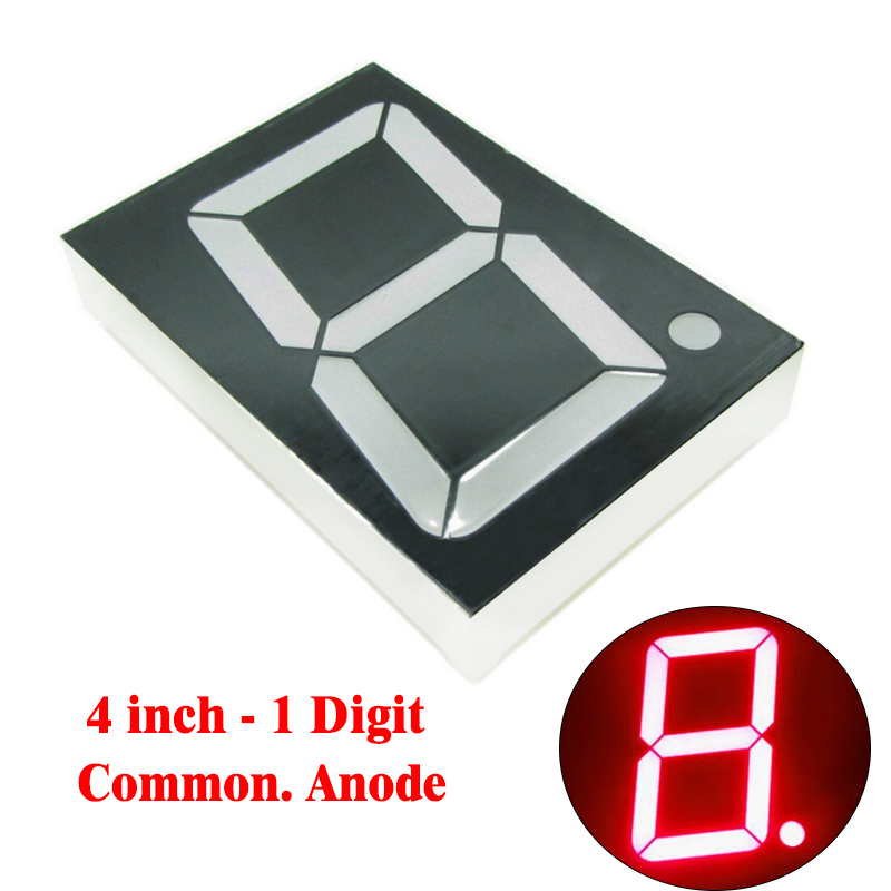 Single Digit 7 Segment 4 Inch Com.Anode - Red - FJS40101BH