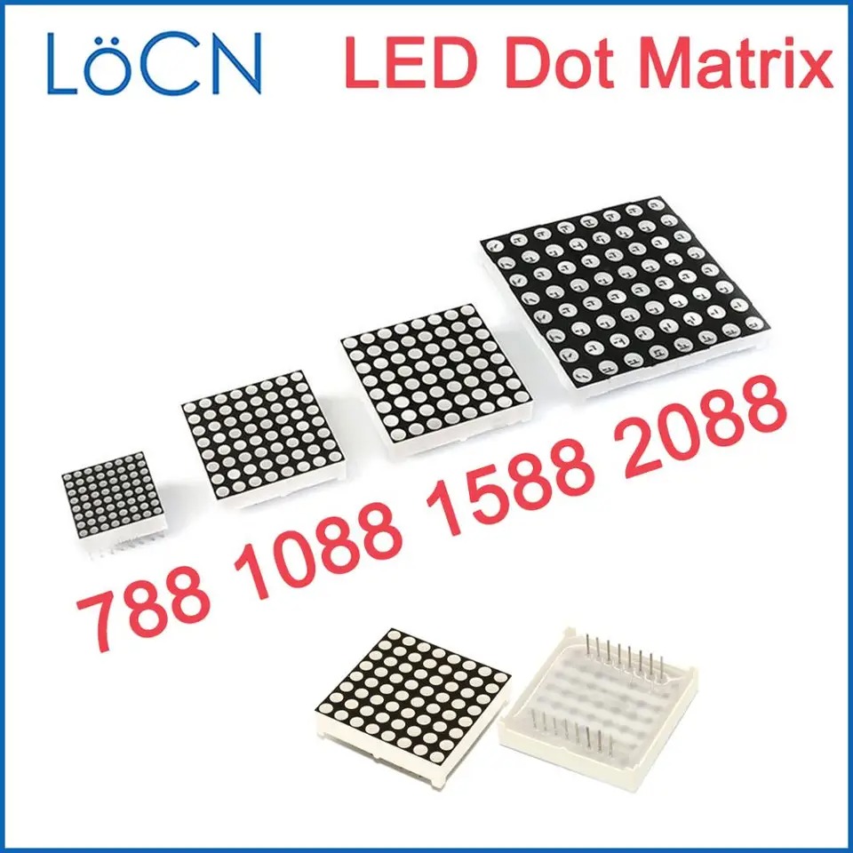 LED Matrix 8x8 - 3.75mm - Common Cathode - 1588AS