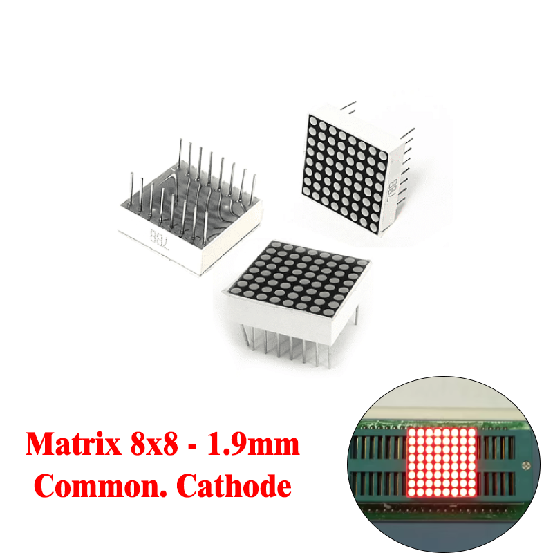 Small LED Matrix 8x8 - 1.9mm - Common Cathode - 788AS
