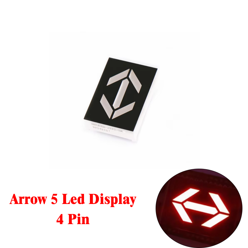 Arrow LED 5 Segment Display - 1 Inch - RED