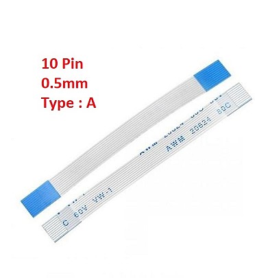 Flexible Flat Cable FFC (10 Pin) 0.5mm Pitch 85mm (Type: A)