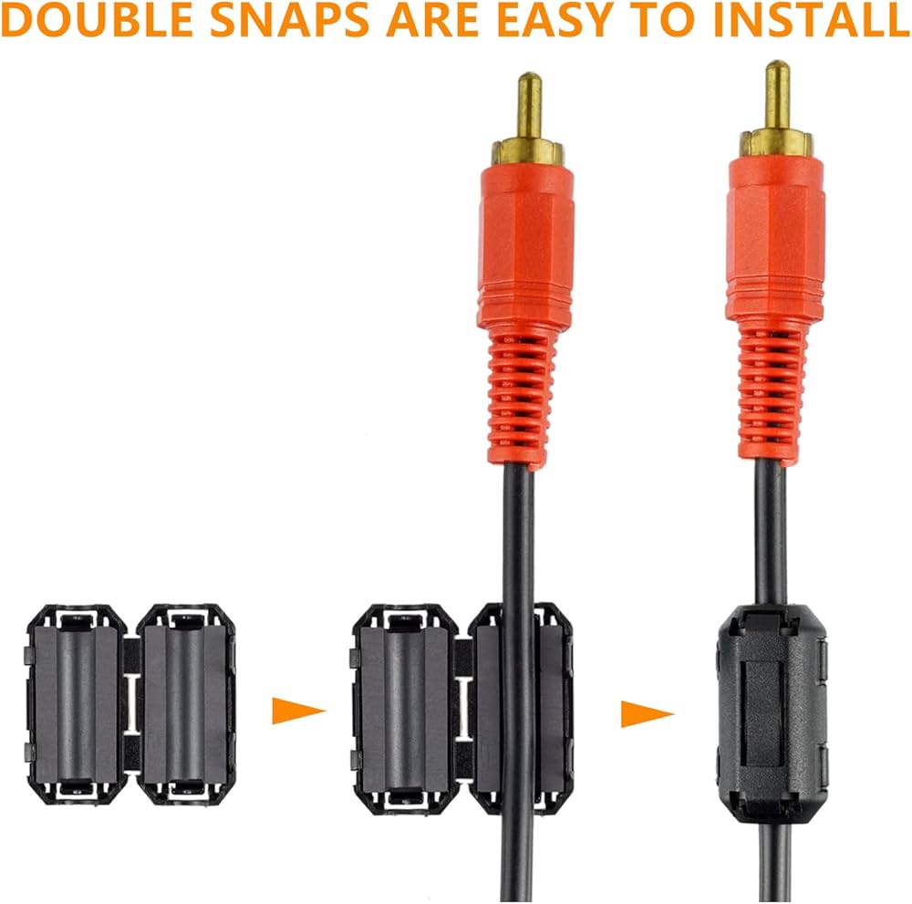 Clip-On Ferrite Filter Ring 5mm Core Noise Suppressor For EMI RFI Clip Cable Active Components