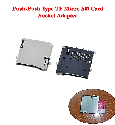 Push-Push Type TF Micro SD Card Socket Adapter Automatic PCB Connector