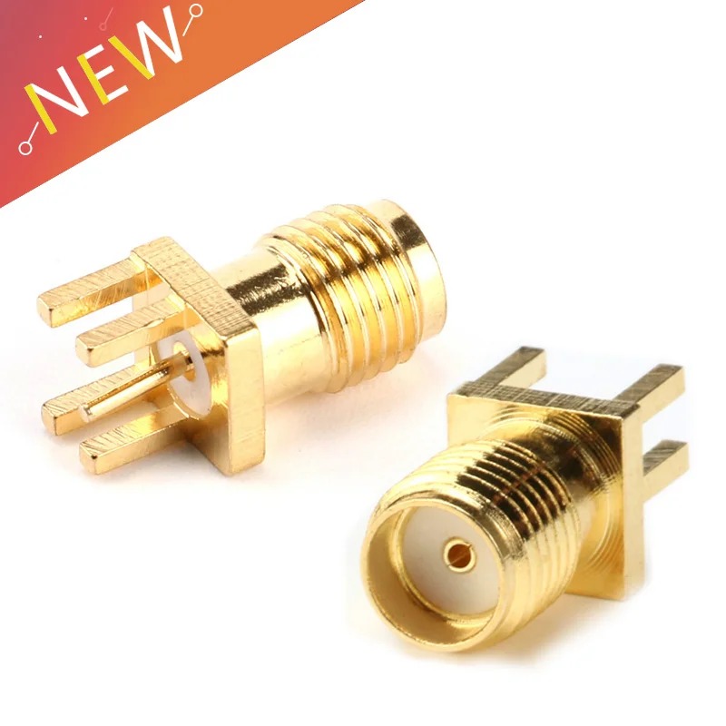 SMA FeMale Connector 1.6mm Jack Through-Hole for PCB Mount RF Connectors