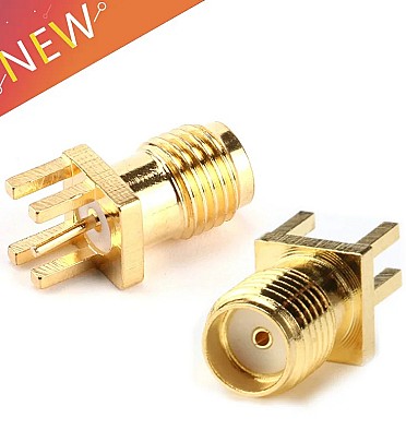 SMA FeMale Connector 1.6mm Jack Through-Hole for PCB Mount RF Connectors