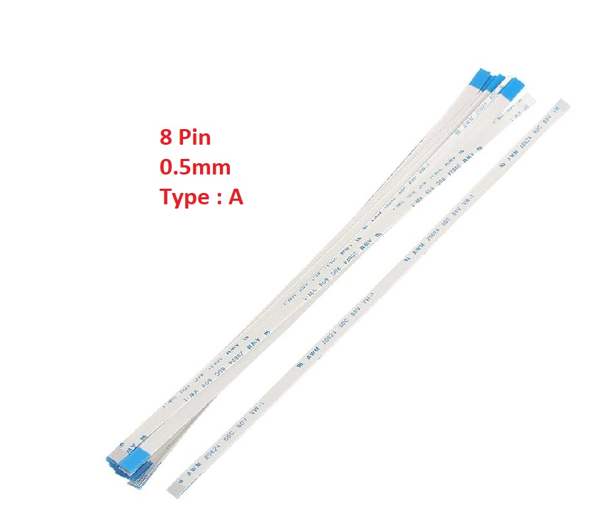 Flexible Flat Cable FFC (8 Pin) 0.5mm Pitch 200mm (Type: A)