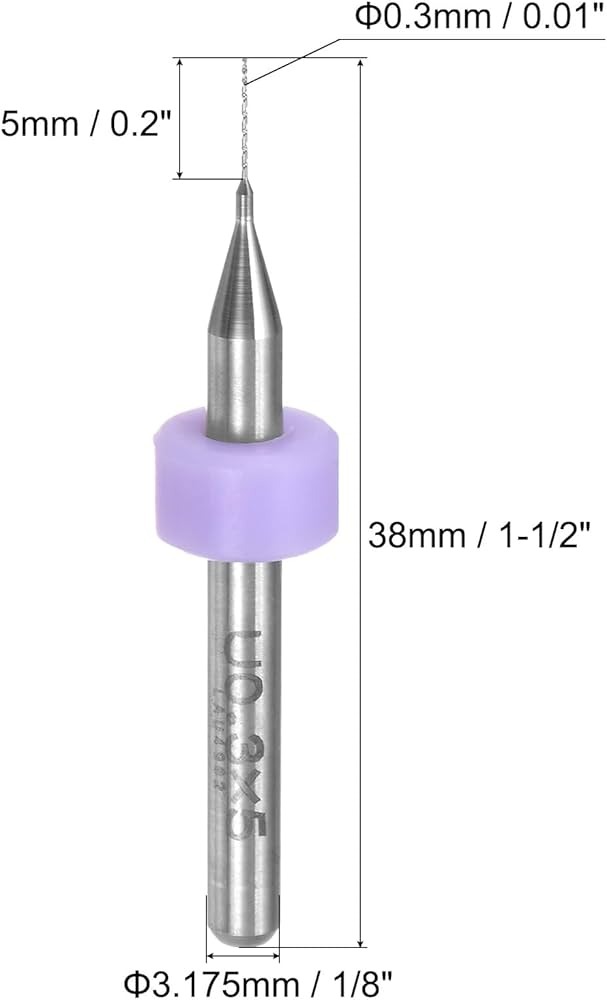 PCB Micro End Mill Bit 0.3mm for CNC (Carbide Material)
