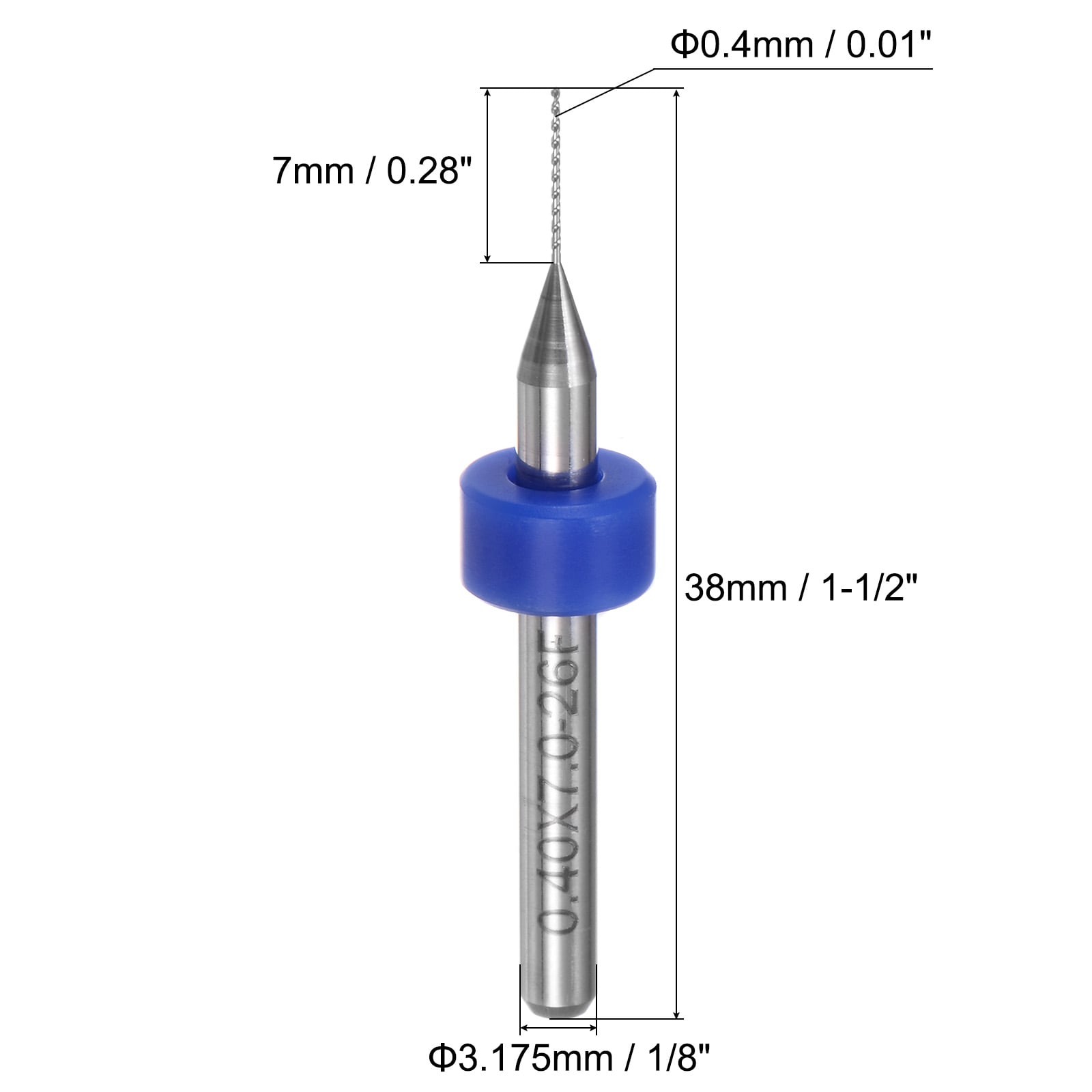 PCB Micro End Mill Bit 0.4mm for CNC (Carbide Material)