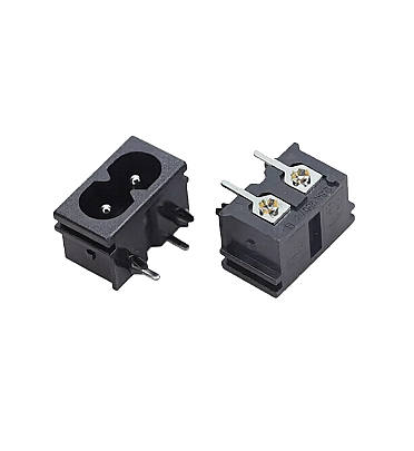 AC Power Socket 2Pins Male Right Angle Connector on PCB For Radio Cable (AC-019D)
