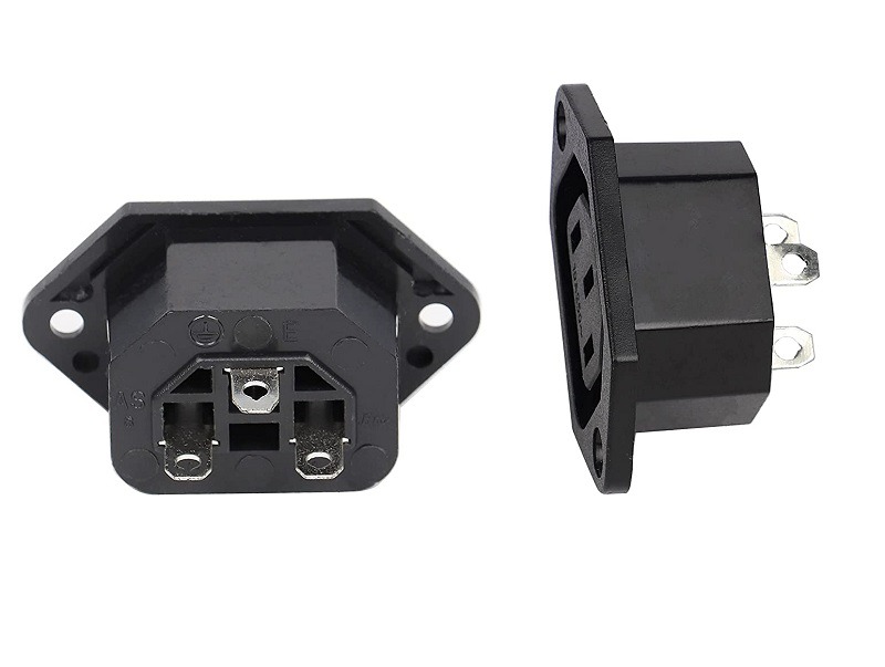 AC Power Socket 3Pins Plug Female Connector (AC-04F)