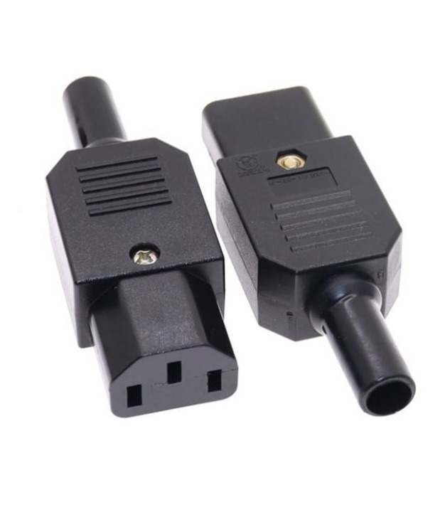 AC Power Plug Female 3Pins For Cable (250V - 10A)
