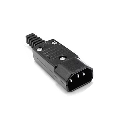 AC Power Plug Male 3Pins For Cable (250V - 10A)