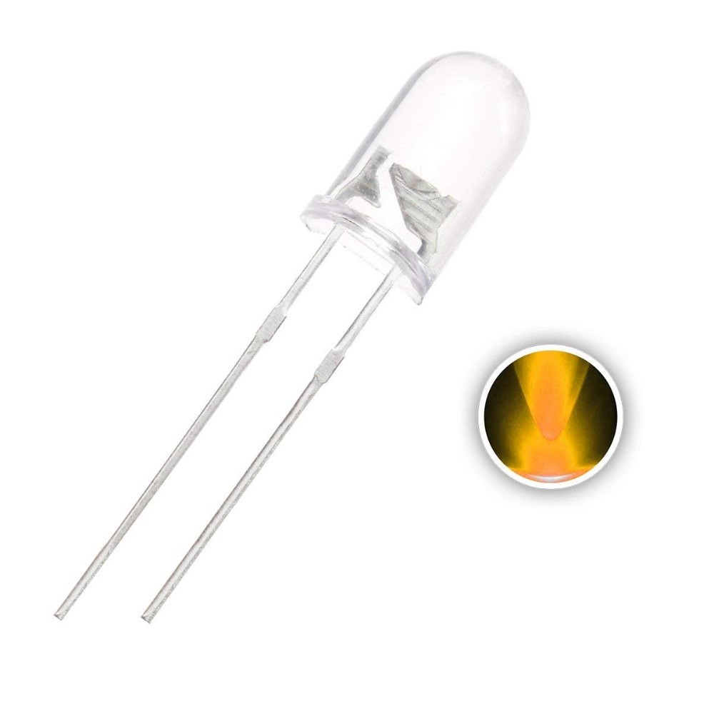 LED Yellow Clear 5mm -2Pin