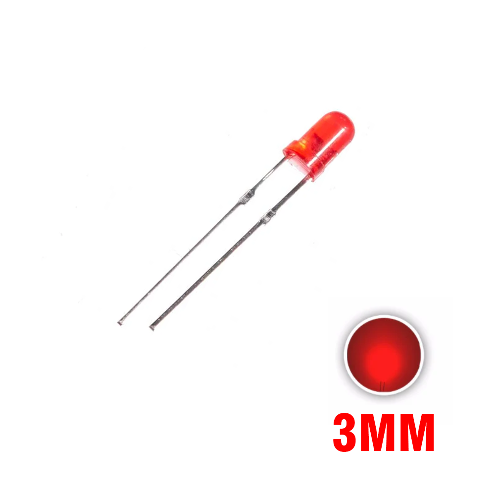 LED Red 3mm -2Pin
