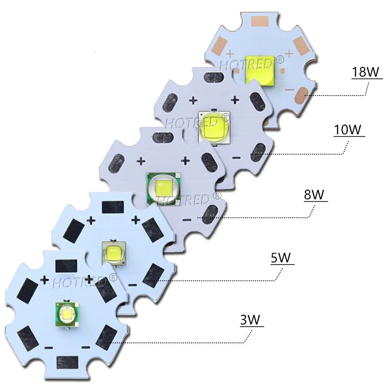 High Power LED 3W Cold White CREE XPE-6500K (3V-3.6V) 20mm For Flashlights