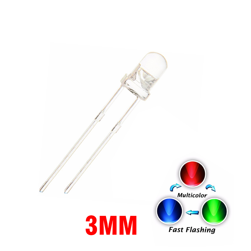 LED 3MM (Flash All Color) 2Pin