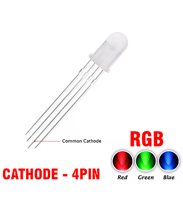 RGB LED Diffused Common Cathode - 4Pin