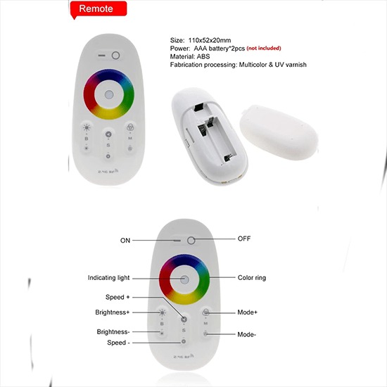 Touch Screen LED RGB Controller 12-24VDC - 18A