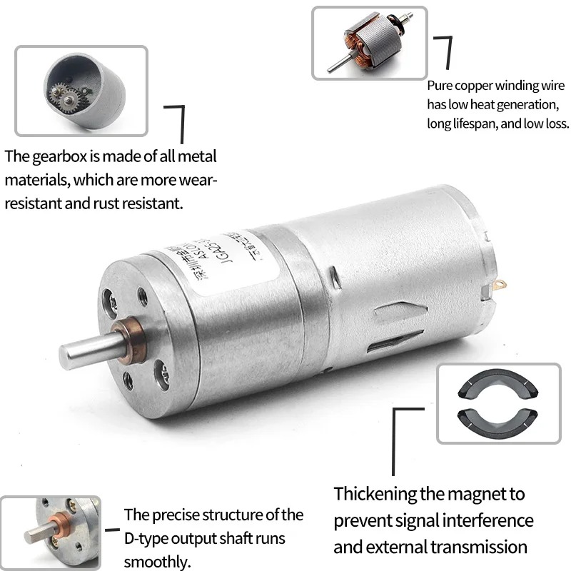 DC Gear Motor JGA25-370 (370RPM - 12V)