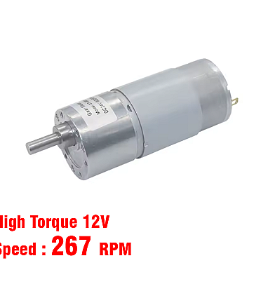 High Torque DC Geared Motor (37GB555) 12V - 267RPM