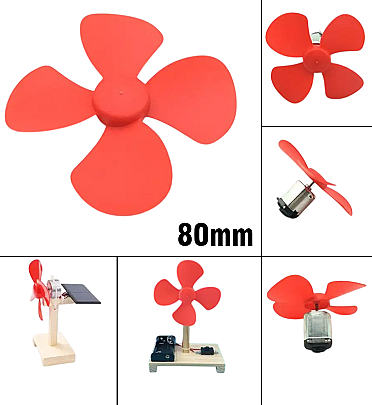 Plastic Propeller Fan 4 Blades 80mm (Without Motor)