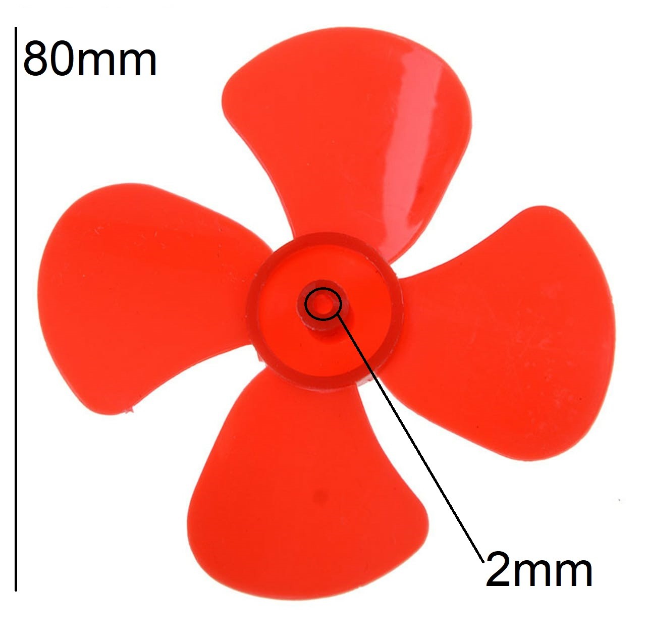 Plastic Propeller Fan 4 Blades 80mm (Without Motor)