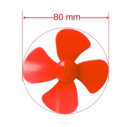 Plastic Propeller Fan 4 Blades 80mm (Without Motor)