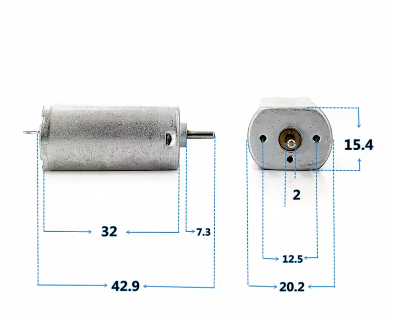 DC Motor (FF-180SH-2290 -  2.7:7.4V) High Speed Metal Brush Motor For Electric Shaver Toy Car Boat Model