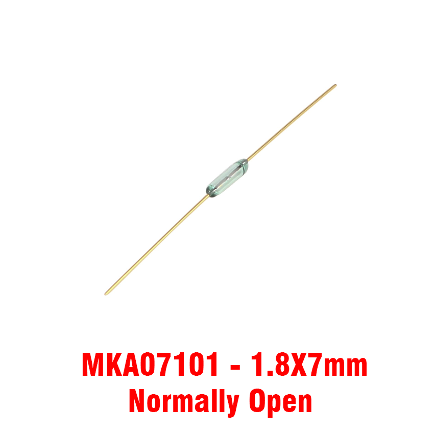 Mini Reed Switch Glass MKA07101 (1.8x7mm) N.O (Magnetic Switch) 1Pcs