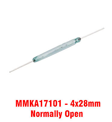 Reed Switch Glass MMKA17101 (4x28mm) N.O (Magnetic Switch) 1Pcs