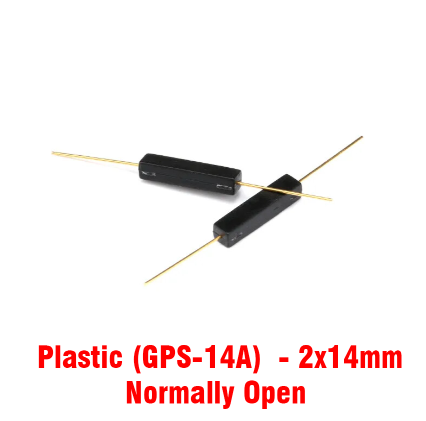 Reed Switch Plastic GPS-14A (2x14mm) N.O (Magnetic Switch) 1Pcs