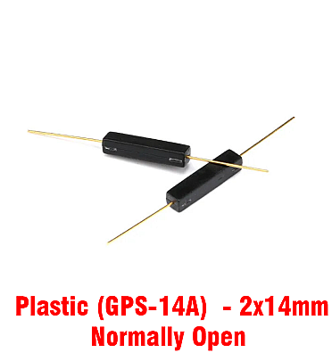 Reed Switch Plastic GPS-14A (2x14mm) N.O (Magnetic Switch) 1Pcs