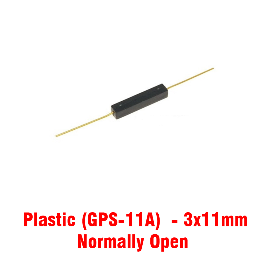 Reed Switch Plastic GPS-11A (3x11mm) N.O (Magnetic Switch) 1Pcs