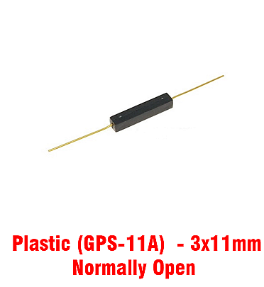 Reed Switch Plastic GPS-11A (3x11mm) N.O (Magnetic Switch) 1Pcs