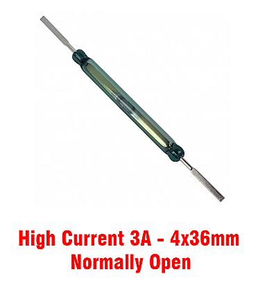 Reed Switch Glass High Current (4x36mm) N.O (Magnetic Switch) 1Pcs