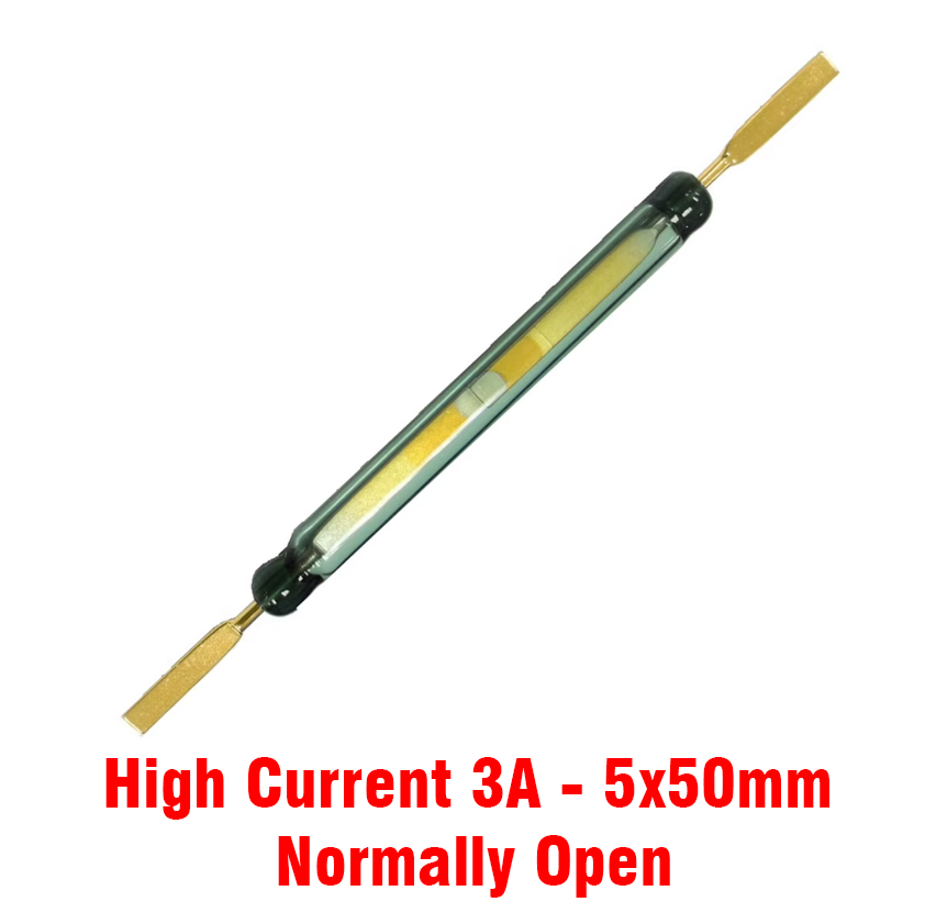 Reed Switch Glass High Current (5x50mm) N.O (Magnetic Switch) 1Pcs