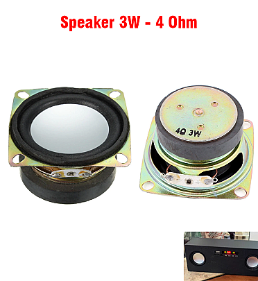 Speaker 3W - 4 Ohm - 53x53x25mm -1Pcs