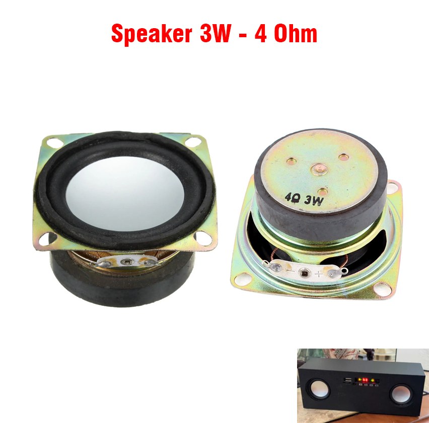 Speaker 3W - 4 Ohm - 53x53x25mm -1Pcs