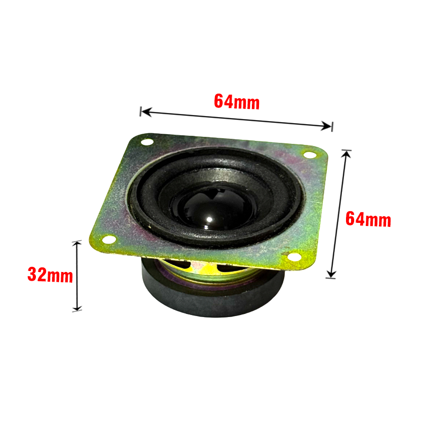 Speaker 8W - 4 Ohm - 64x64x32mm -1Pcs