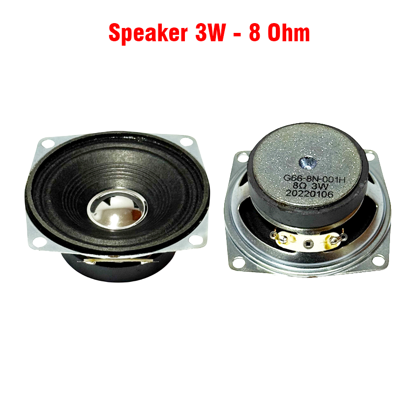 Speaker 3W - 8 Ohm - 66x66x28mm -1Pcs