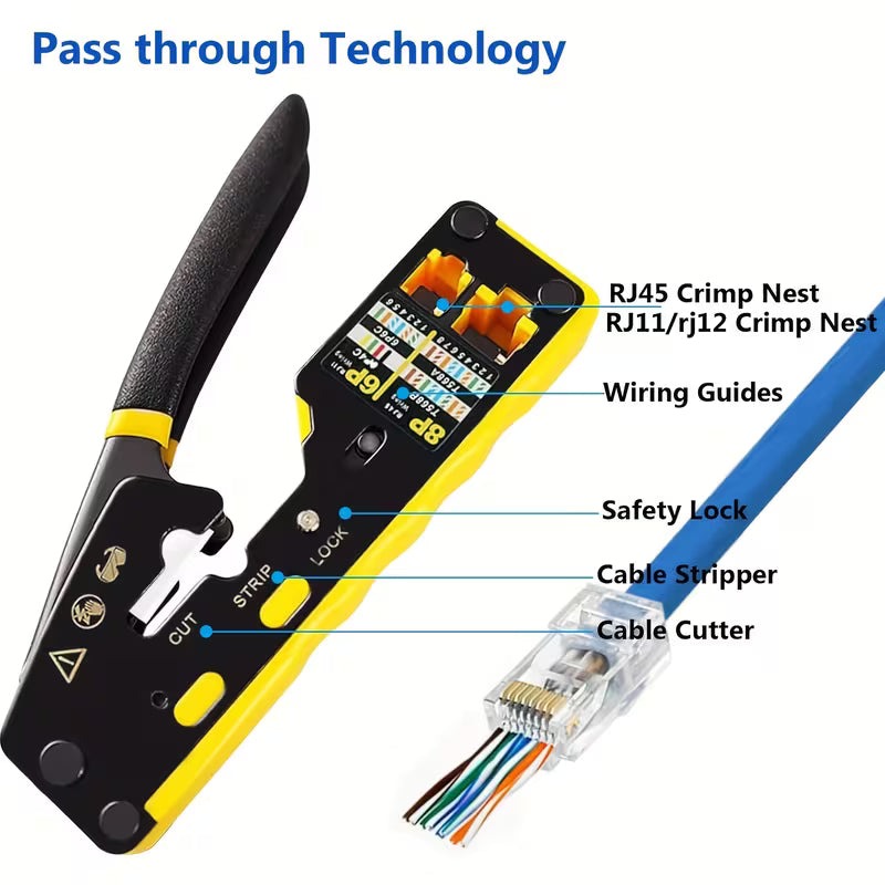 RJ45 / RJ11 Modular Plug Crimping Tool For Opening RJ45 (HT-7088)