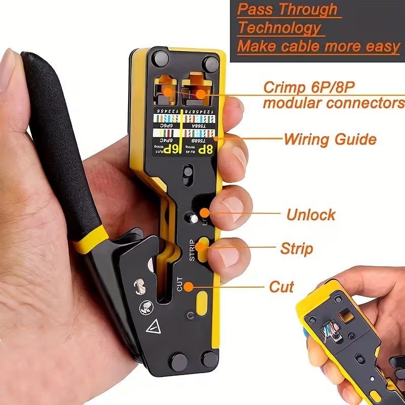 RJ45 / RJ11 Modular Plug Crimping Tool For Opening RJ45 (HT-7088)